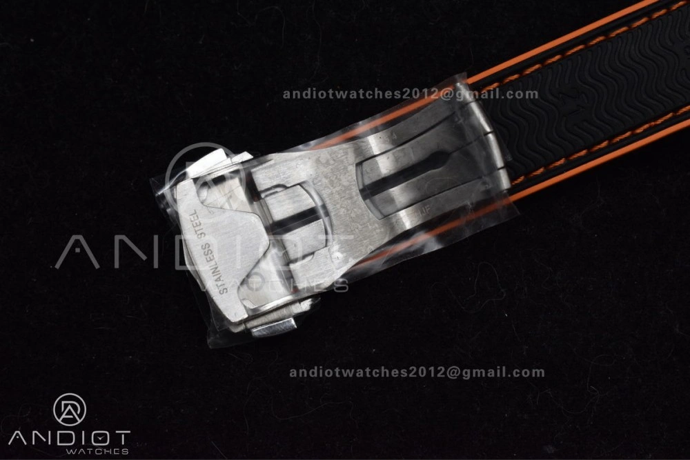 Planet Ocean 43.5mm SS VSF 1:1 Best Edition Black Orange Bezel Black Dial on Nylon Strap A8900 Super Clone V WaterResistant 37
