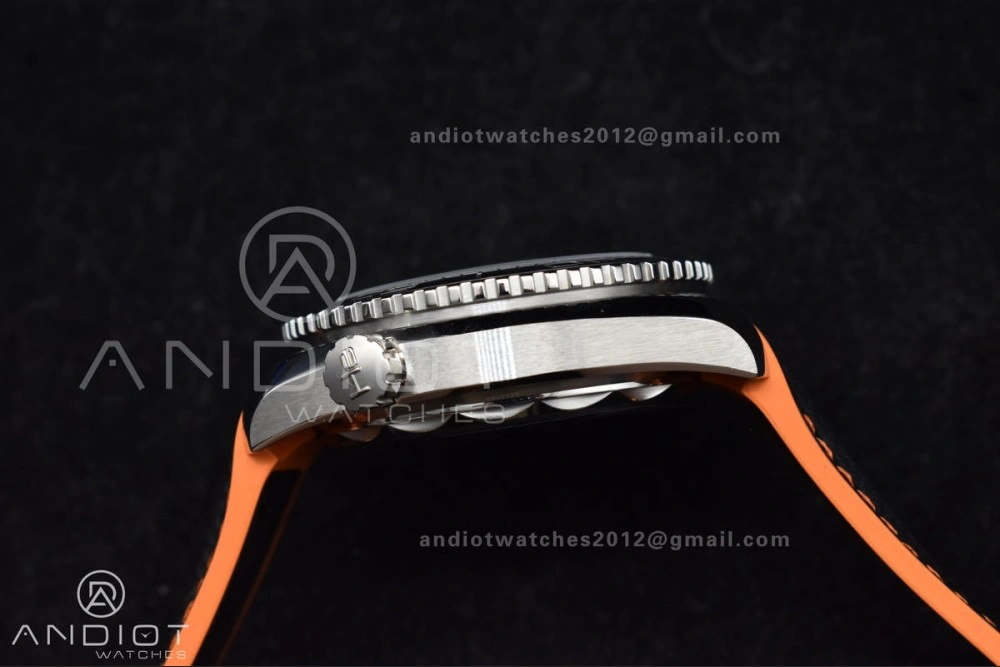 Planet Ocean 43.5mm SS VSF 1:1 Best Edition Black Orange Bezel Black Dial on Nylon Strap A8900 Super Clone V WaterResistant 37