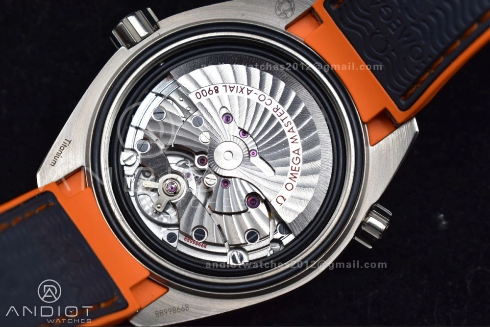 Planet Ocean 43.5mm SS VSF 1:1 Best Edition Black Orange Bezel Gray Dial on Nylon Strap A8900 Super Clone V ModernLook 1010