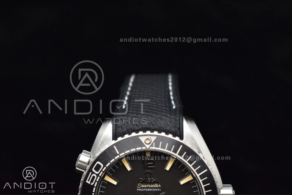 TravelReady Planet Ocean 43.5mm SS VSF 1:1 Best Edition Gray Bezel Gray Dial on Black Rubber Strap A8900 Super Clone 38