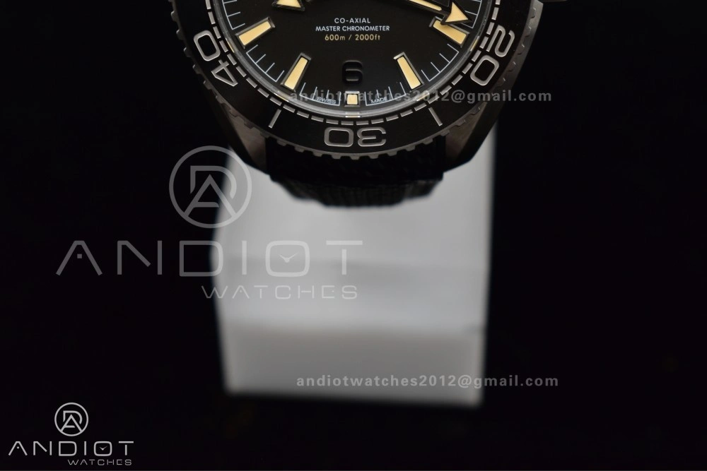 TravelReady Planet Ocean 43.5mm SS VSF 1:1 Best Edition Gray Bezel Gray Dial on Black Rubber Strap A8900 Super Clone 38