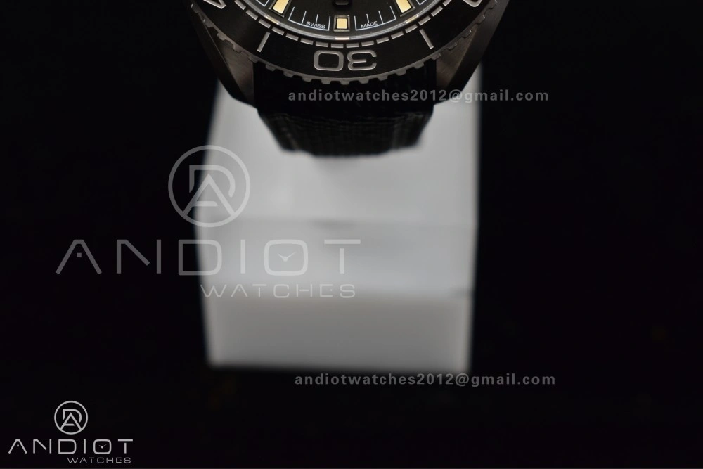 TravelReady Planet Ocean 43.5mm SS VSF 1:1 Best Edition Gray Bezel Gray Dial on Black Rubber Strap A8900 Super Clone 38