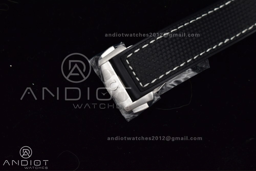 TravelReady Planet Ocean 43.5mm SS VSF 1:1 Best Edition Gray Bezel Gray Dial on Black Rubber Strap A8900 Super Clone 38