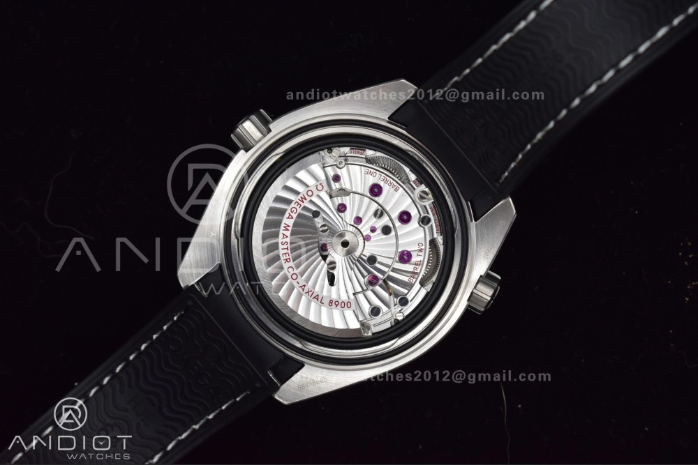 TravelReady Planet Ocean 43.5mm SS VSF 1:1 Best Edition Gray Bezel Gray Dial on Black Rubber Strap A8900 Super Clone 38