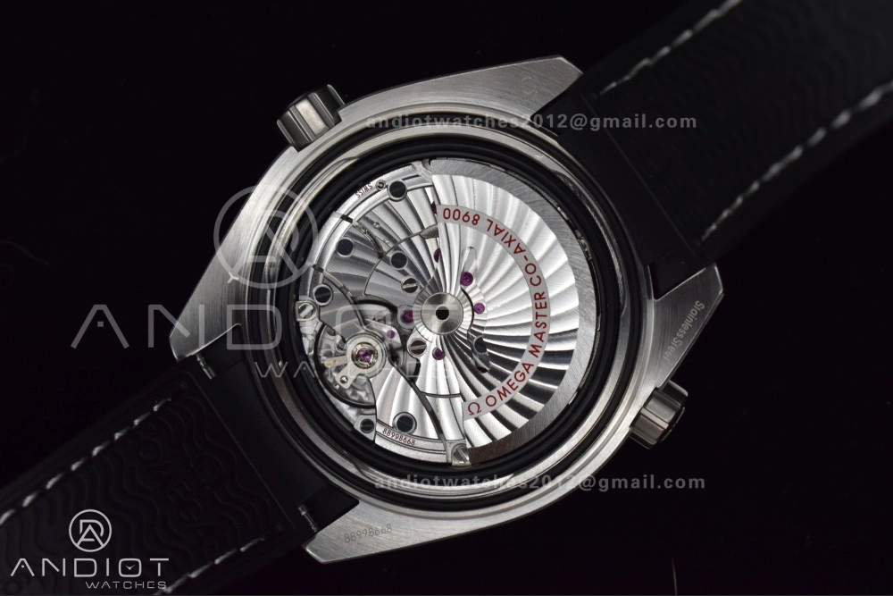 TravelReady Planet Ocean 43.5mm SS VSF 1:1 Best Edition Gray Bezel Gray Dial on Black Rubber Strap A8900 Super Clone 38