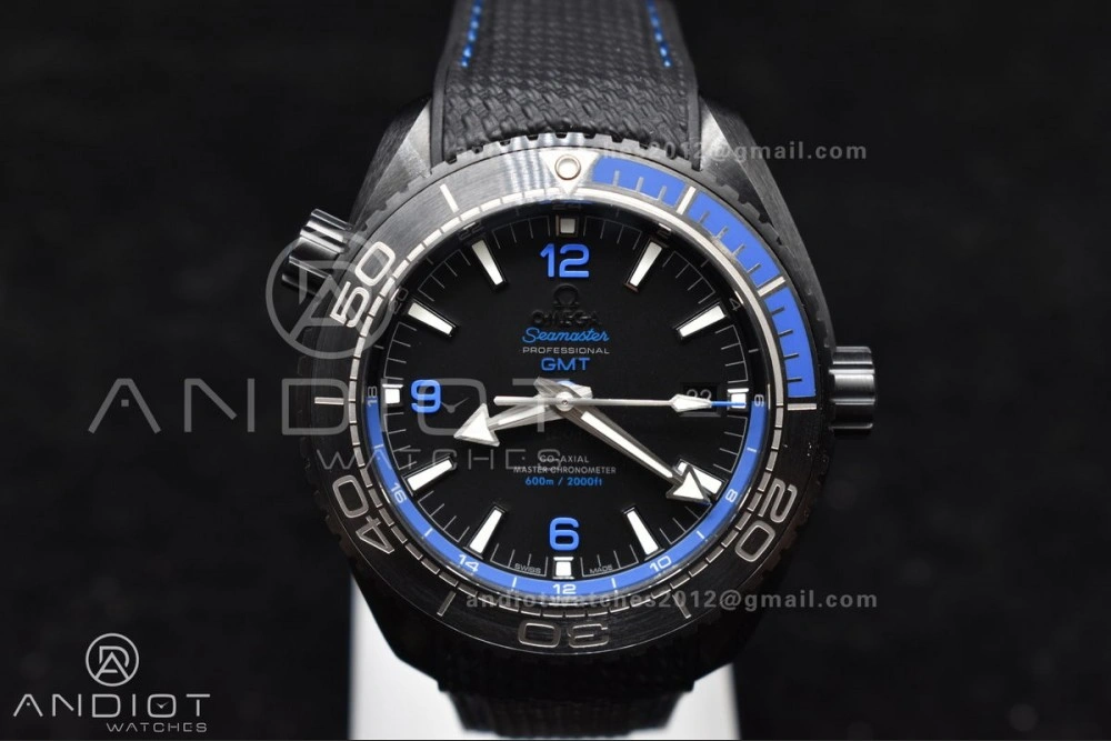 Premium Planet Ocean 45.5mm Deep Black Blue Real Ceramic VSF 1:1 Best Edition on Black Nylon Strap A8906 Super Clone 1023