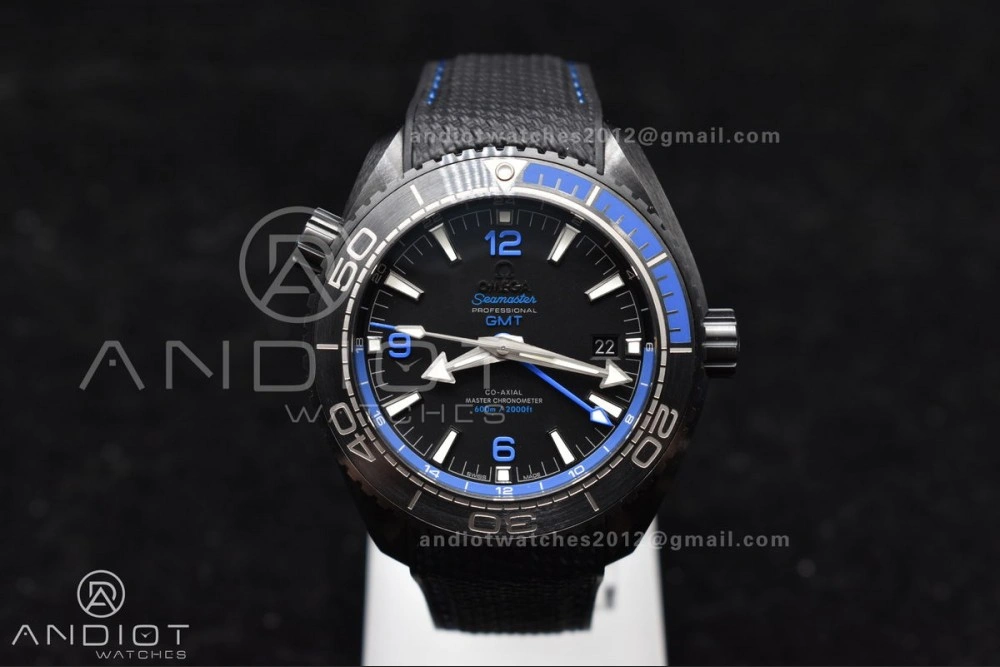 Premium Planet Ocean 45.5mm Deep Black Blue Real Ceramic VSF 1:1 Best Edition on Black Nylon Strap A8906 Super Clone 1023