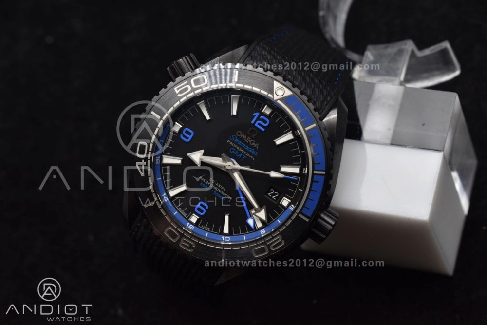 Premium Planet Ocean 45.5mm Deep Black Blue Real Ceramic VSF 1:1 Best Edition on Black Nylon Strap A8906 Super Clone 1023