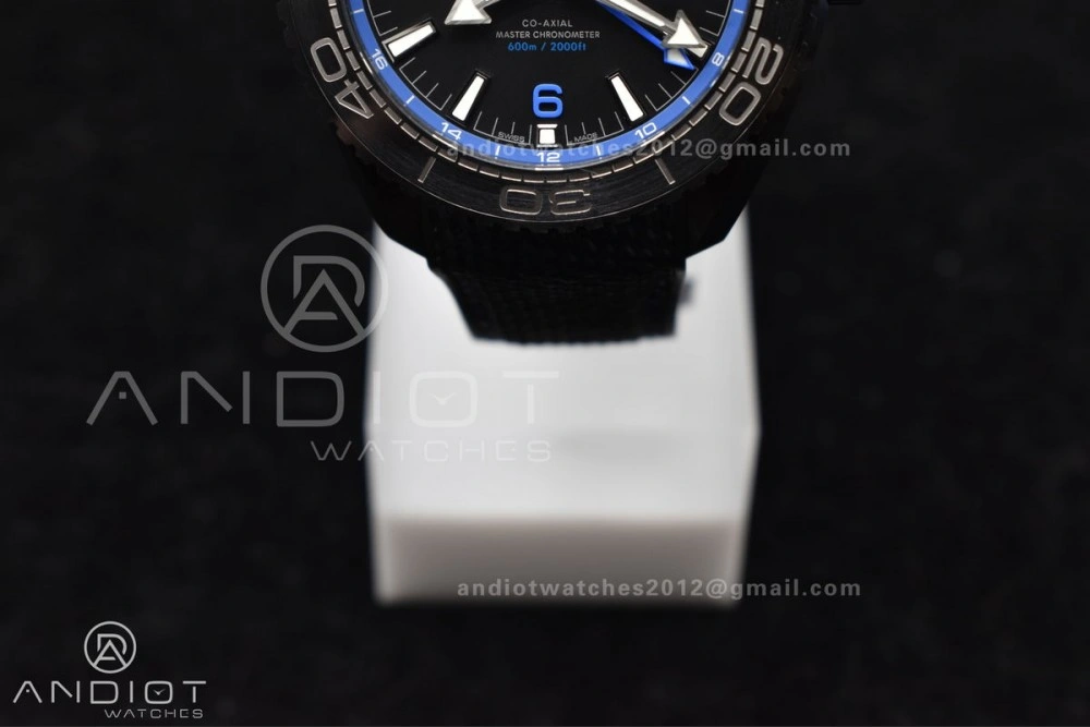 Premium Planet Ocean 45.5mm Deep Black Blue Real Ceramic VSF 1:1 Best Edition on Black Nylon Strap A8906 Super Clone 1023