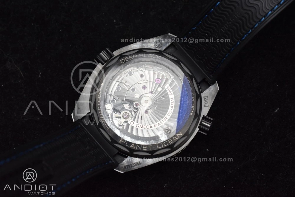Premium Planet Ocean 45.5mm Deep Black Blue Real Ceramic VSF 1:1 Best Edition on Black Nylon Strap A8906 Super Clone 1023