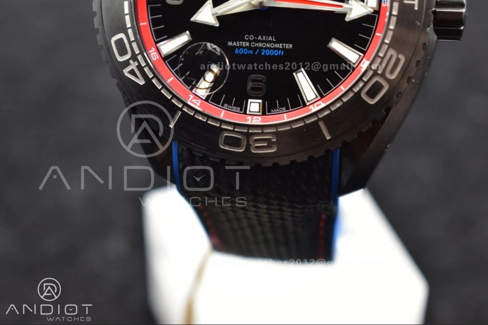 Planet Ocean 45.5mm Deep Black Real Ceramic VSF 1:1 Best Edition on Black Nylon Strap A8906 Super Clone Upgraded 1008