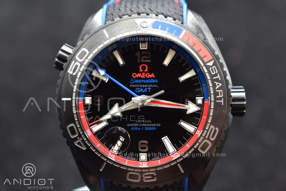 Planet Ocean 45.5mm Deep Black Real Ceramic VSF 1:1 Best Edition on Black Nylon Strap A8906 Super Clone Upgraded 1008