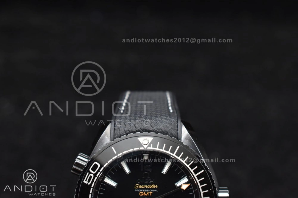 Planet Ocean 45.5mm Deep Black Real Ceramic VSF 1:1 Best Edition on Black Nylon Strap A8906 Super Clone Upgraded 48
