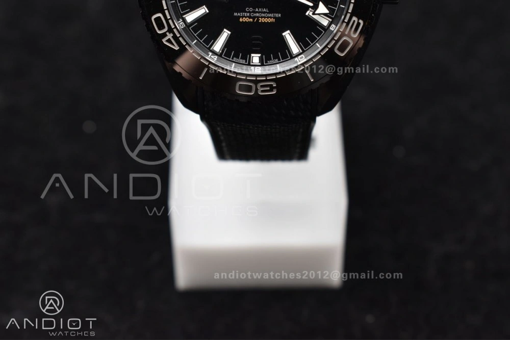 Planet Ocean 45.5mm Deep Black Real Ceramic VSF 1:1 Best Edition on Black Nylon Strap A8906 Super Clone Upgraded 48