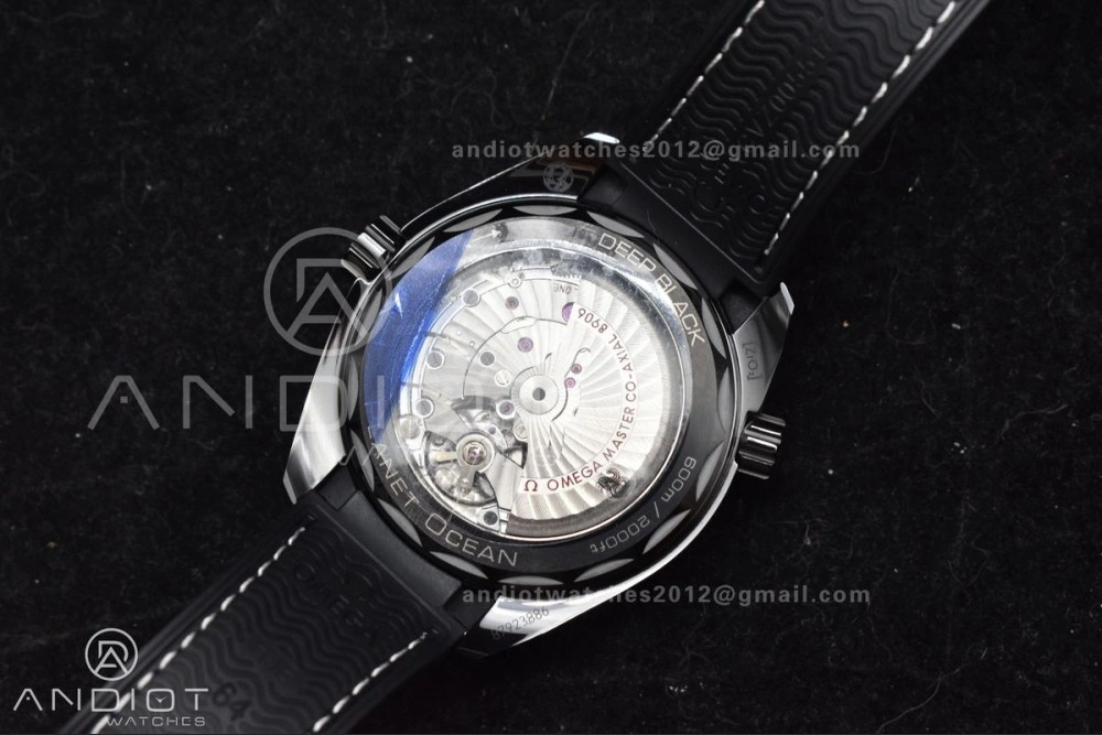Planet Ocean 45.5mm Deep Black Real Ceramic VSF 1:1 Best Edition on Black Nylon Strap A8906 Super Clone Upgraded 48