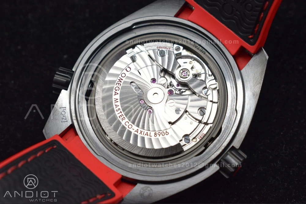 Affordable Planet Ocean 45.5mm Deep Black red Real Ceramic VSF 1:1 Best Edition on Black Nylon Strap A8906 Super Clone 1016