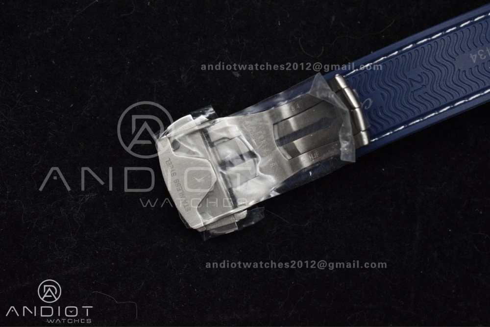 Planet Ocean 600M Co-Axial GMT 43.5mm VSF 1:1 Best Edition Blue Dial Blue Ceramic Bezel on Rubber Strap A8605 Super Clone Popular 1009