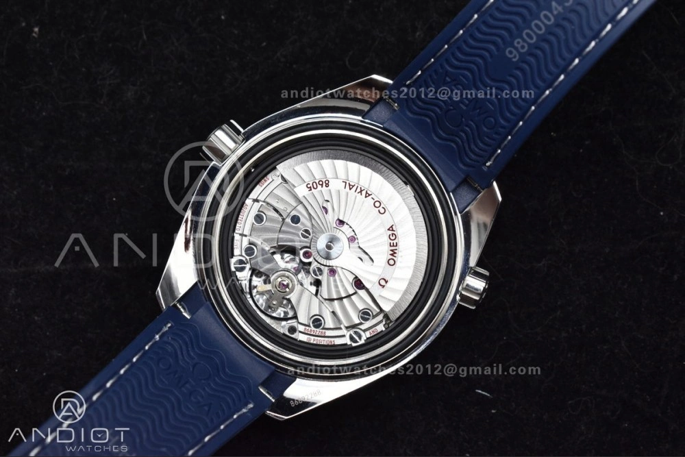 Planet Ocean 600M Co-Axial GMT 43.5mm VSF 1:1 Best Edition Blue Dial Blue Ceramic Bezel on Rubber Strap A8605 Super Clone Popular 1009