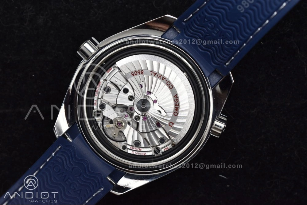 Planet Ocean 600M Co-Axial GMT 43.5mm VSF 1:1 Best Edition Blue Dial Blue Ceramic Bezel on Rubber Strap A8605 Super Clone Popular 1009