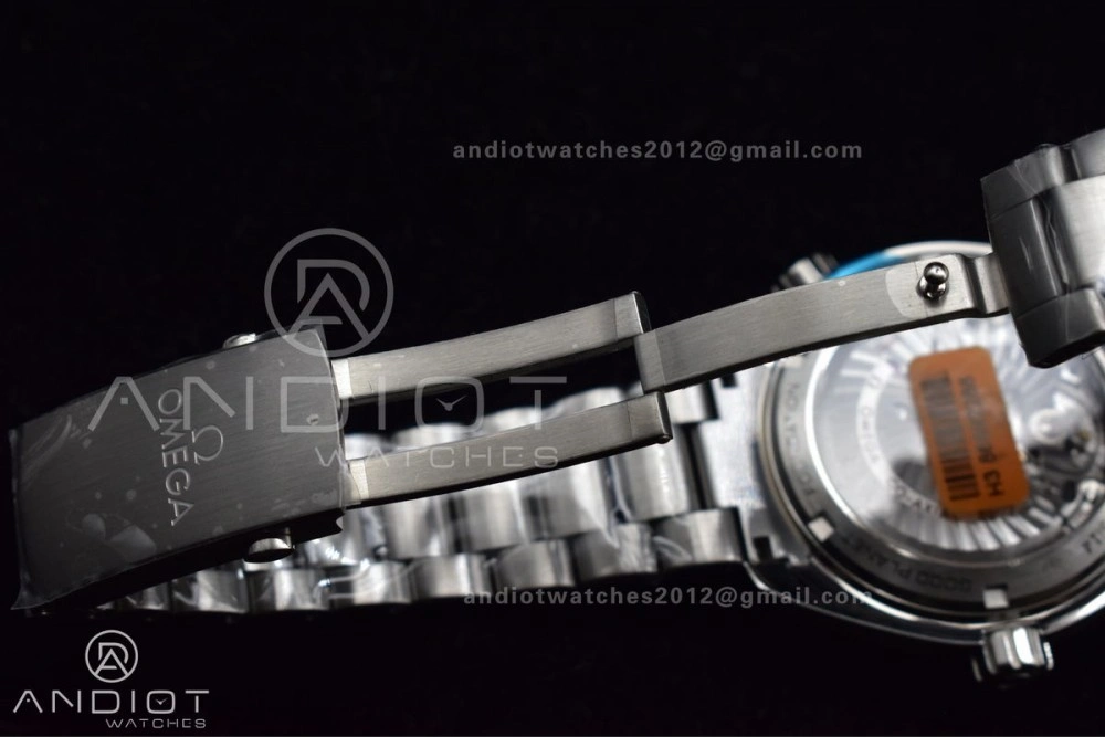 Planet Ocean 600M Co-Axial GMT 43.5mm VSF 1:1 Best Edition Blue Dial Blue Ceramic Bezel on SS Bracelet A8605 Super Clone EasyMatch 1014