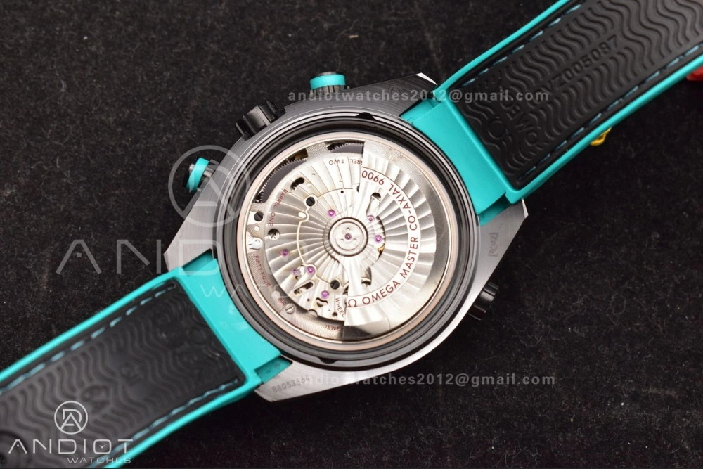 Planet Ocean Master Chrono Deep Black Ceramic M+SF 1:1 Best Edition Black Dial on Black Rubber Strap A Cozy 52