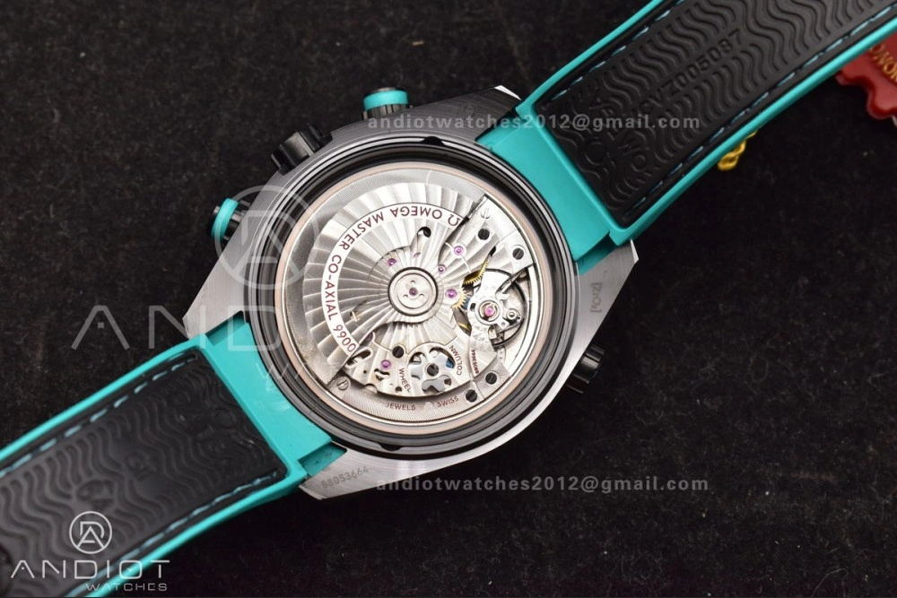 Planet Ocean Master Chrono Deep Black Ceramic M+SF 1:1 Best Edition Black Dial on Black Rubber Strap A Cozy 52
