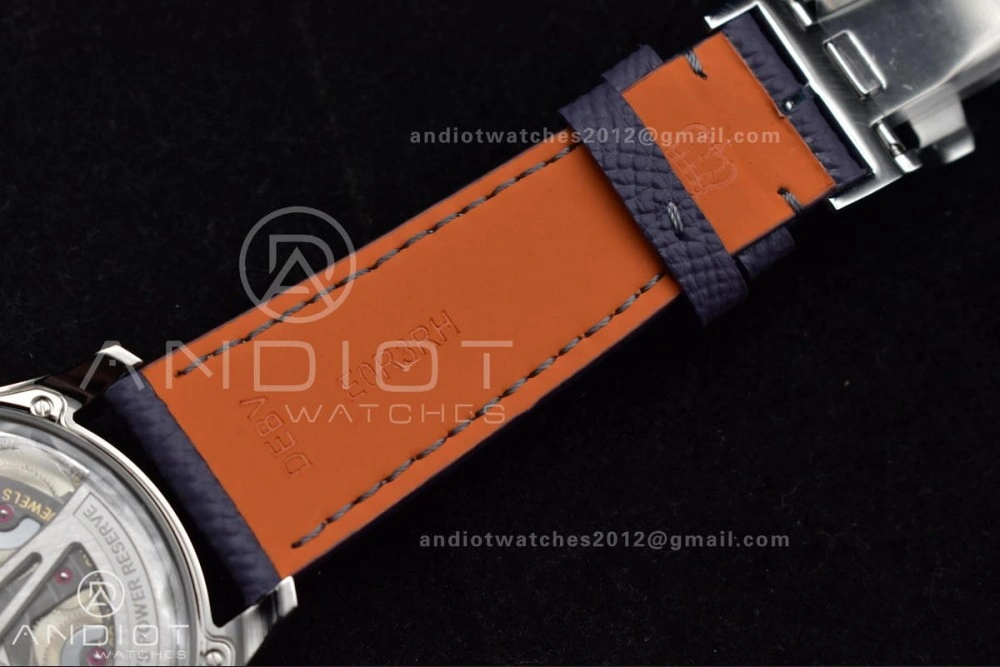 Practical Portugieser Automatic 42mm SS APSF 1:1 Best Edition Ice Blue Dial on Purple Leather Strap A 284