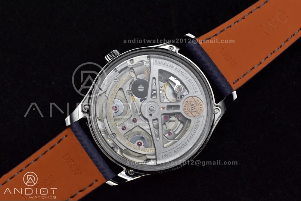 Practical Portugieser Automatic 42mm SS APSF 1:1 Best Edition Ice Blue Dial on Purple Leather Strap A 284