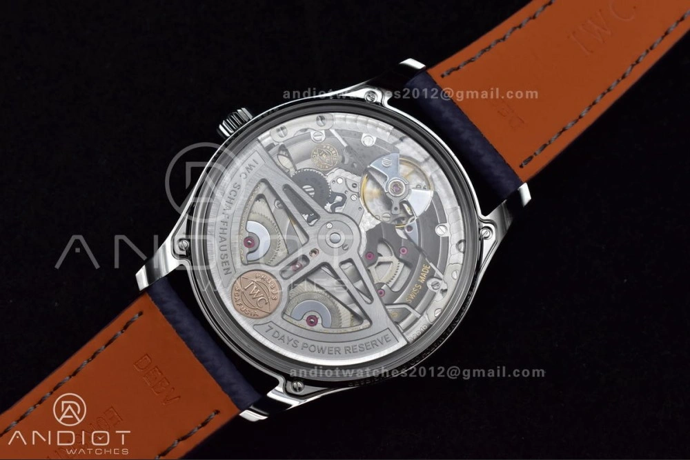 Practical Portugieser Automatic 42mm SS APSF 1:1 Best Edition Ice Blue Dial on Purple Leather Strap A 284