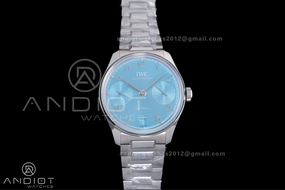 Colorful Portugieser Automatic 42mm SS APSF 1:1 Best Edition Ice Blue Dial on SS Bracelet A 290