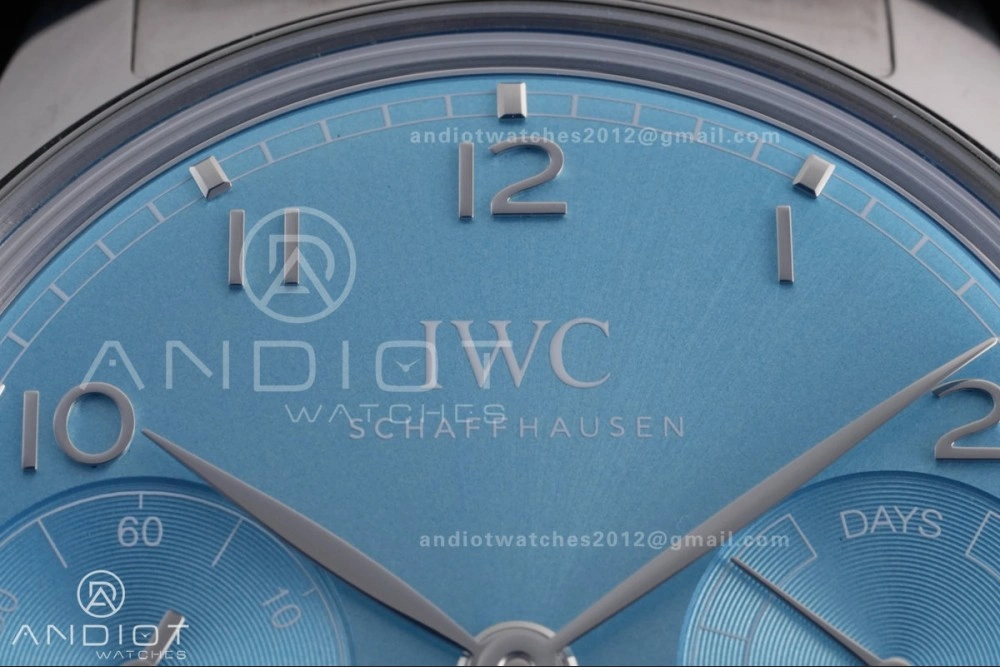 Colorful Portugieser Automatic 42mm SS APSF 1:1 Best Edition Ice Blue Dial on SS Bracelet A 290