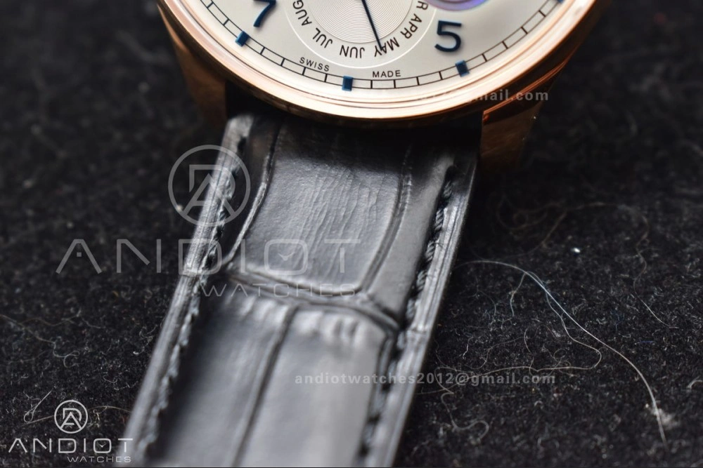 Portugieser Perpetual Calendar RG 5033 APSF 1:1 Best Edition White Dial on Black Leather Strap A52610 Clone Efficient 295