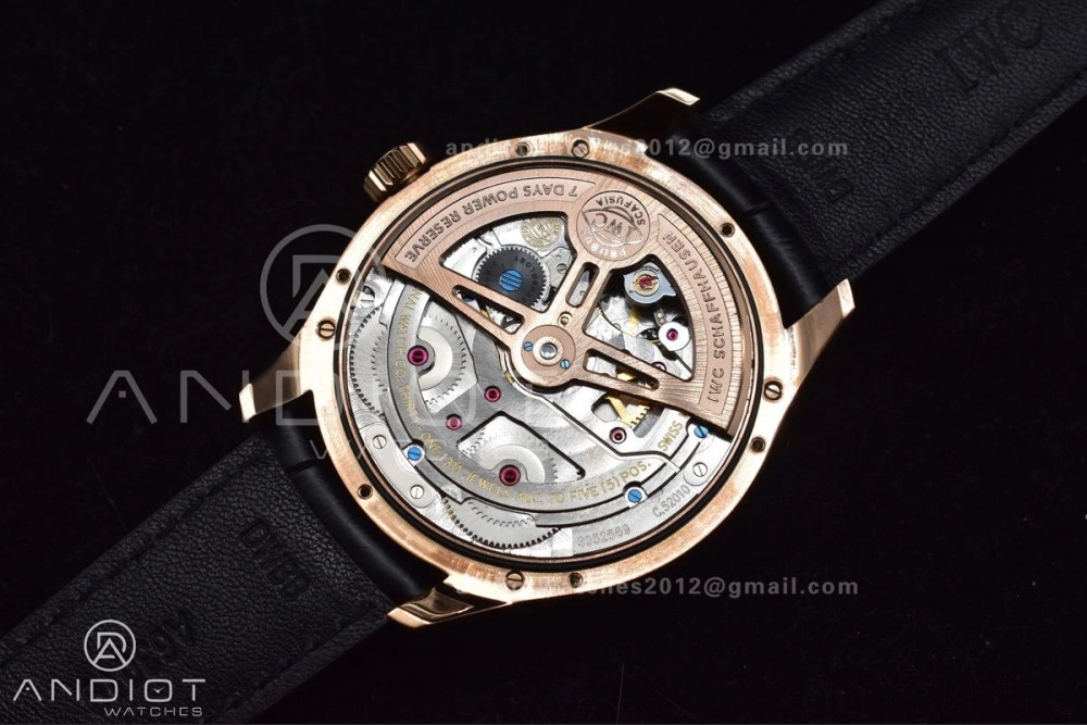 Portugieser Perpetual Calendar RG 5033 APSF 1:1 Best Edition White Dial on Black Leather Strap A52610 Clone Efficient 295