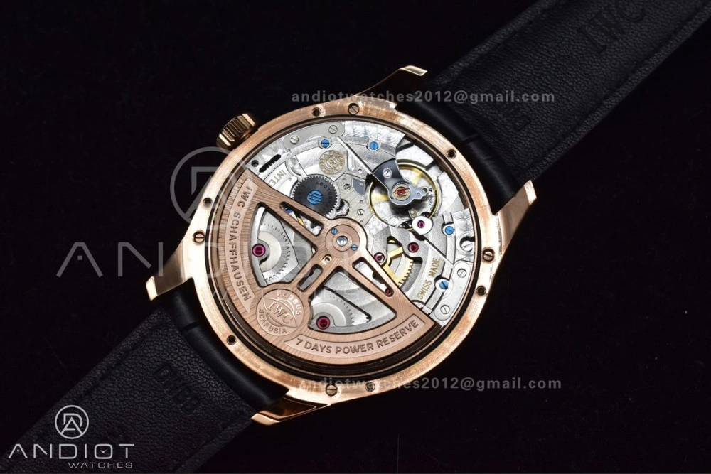 Portugieser Perpetual Calendar RG 5033 APSF 1:1 Best Edition White Dial on Black Leather Strap A52610 Clone Efficient 295