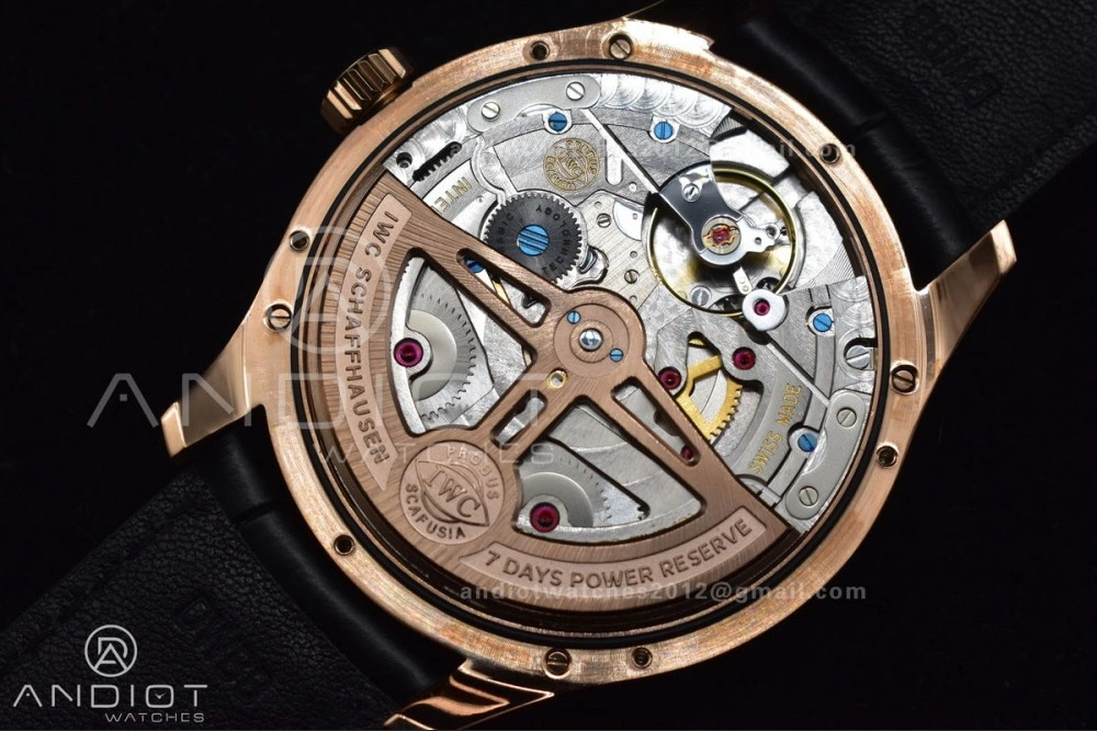 Portugieser Perpetual Calendar RG 5033 APSF 1:1 Best Edition White Dial on Black Leather Strap A52610 Clone Efficient 295