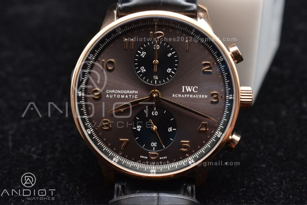 Portuguese Chrono IW371482 ZF 1:1 Best Edition on Black Leather Strap A7750 (Same Thickness as Genuine) Stylish 444