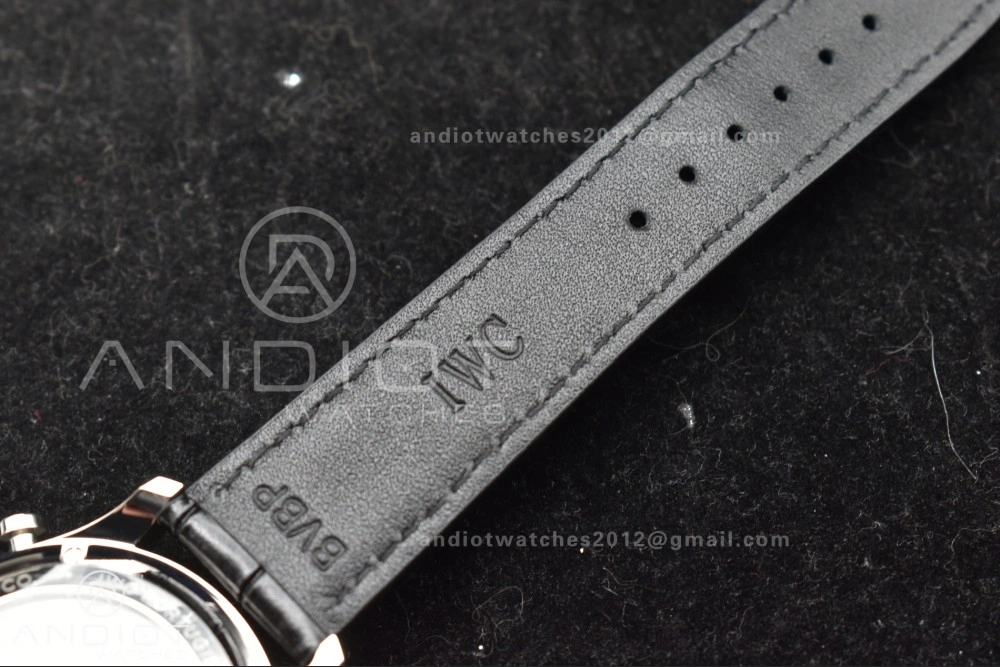 Contemporary Portuguese Chrono IW3716 ZF 1:1 Best Edition Red Dial on Black Leather Strap A 280