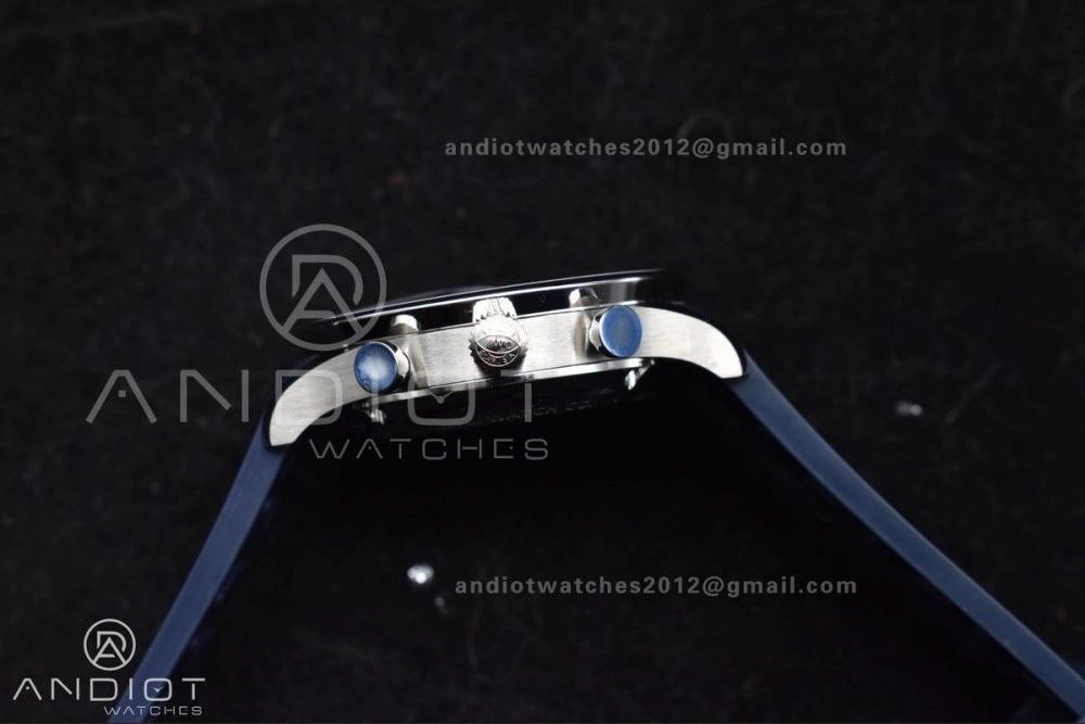 Portuguese Chrono IW3716 Z+F 1:1 Best Edition White Blue Dial on Blue Rubber Strap A Vibrant 296