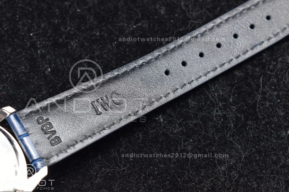 Portuguese Chrono IW371620 ZF 1:1 Best Edition White Blue Dial on Blue Leather Strap A Functional 1019
