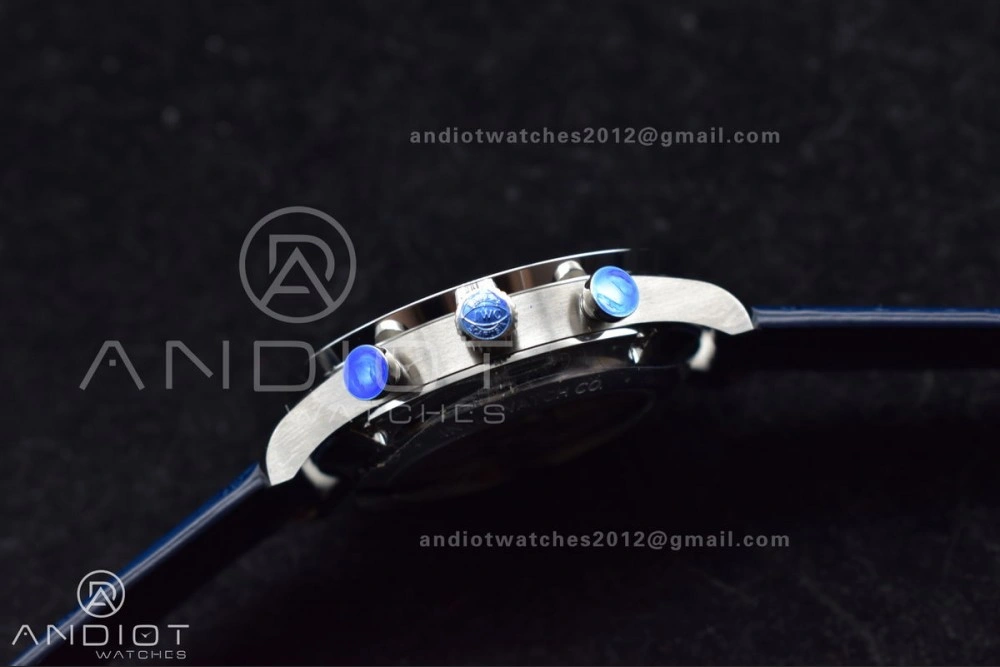 Portuguese Chrono IW371620 ZF 1:1 Best Edition White Blue Dial on Blue Leather Strap A Functional 1019