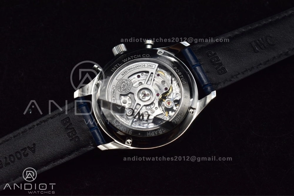 Portuguese Chrono IW371620 ZF 1:1 Best Edition White Blue Dial on Blue Leather Strap A Functional 1019