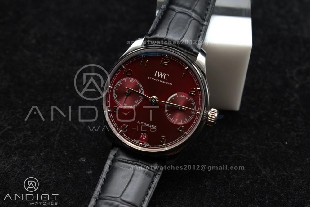 Portuguese Real PR IW500714 ZF 1:1 Best Edition Red Dial on Black Leather Strap A52010 V EasyMatch 288