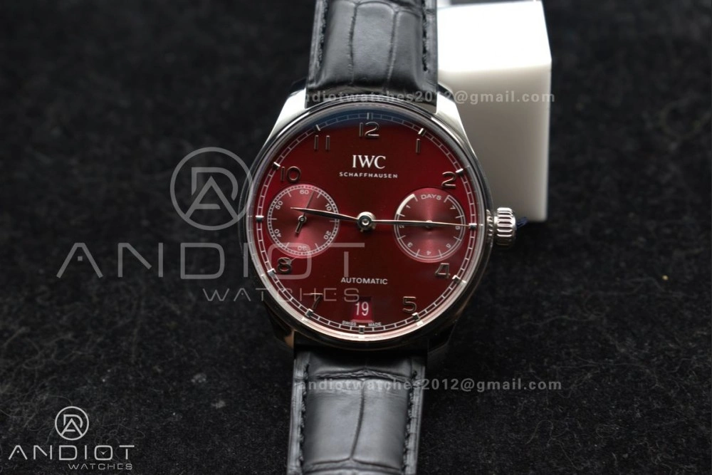Portuguese Real PR IW500714 ZF 1:1 Best Edition Red Dial on Black Leather Strap A52010 V Elegant 1022