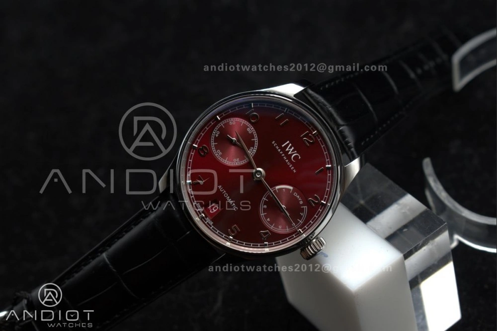 Portuguese Real PR IW500714 ZF 1:1 Best Edition Red Dial on Black Leather Strap A52010 V Elegant 1022