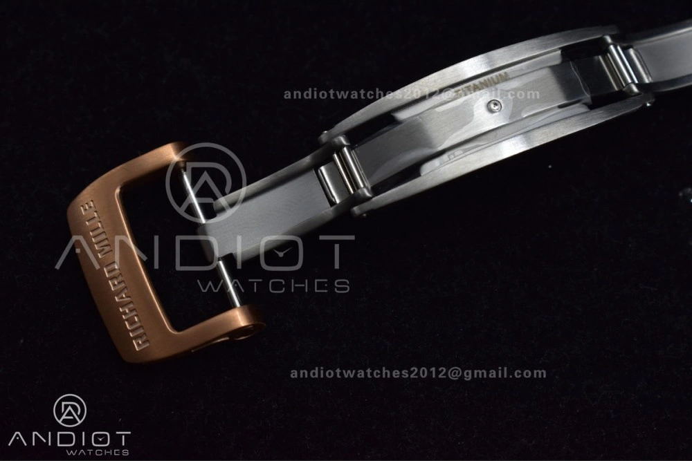 ModernLook RM011 RG Chrono KVF 1:1 Best Edition Crystal Dial Black on Black Rubber Strap A7750 V 1021