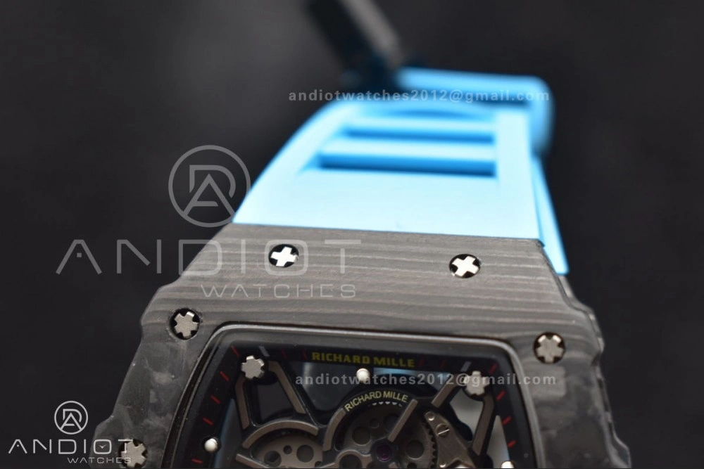 RM035-02 KUF Best Edition Skeleton Dial Red on Blue Rubber Strap MIYOTA Modern 1037