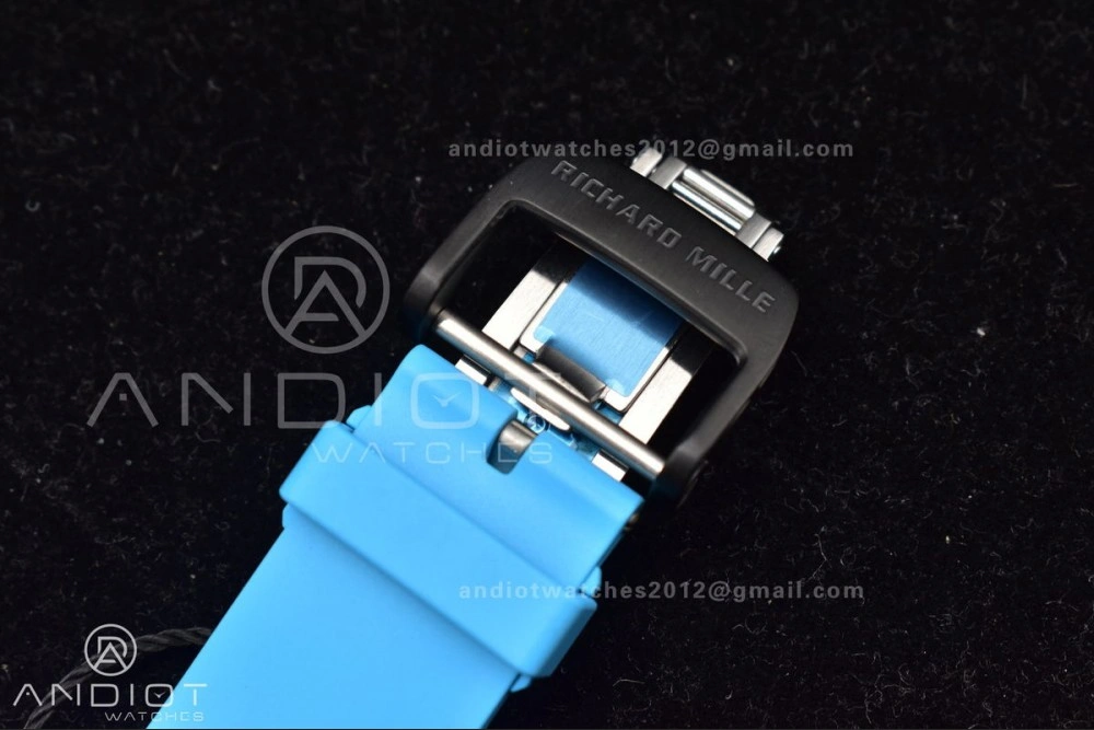 RM035-02 KUF Best Edition Skeleton Dial Red on Blue Rubber Strap MIYOTA Modern 1037