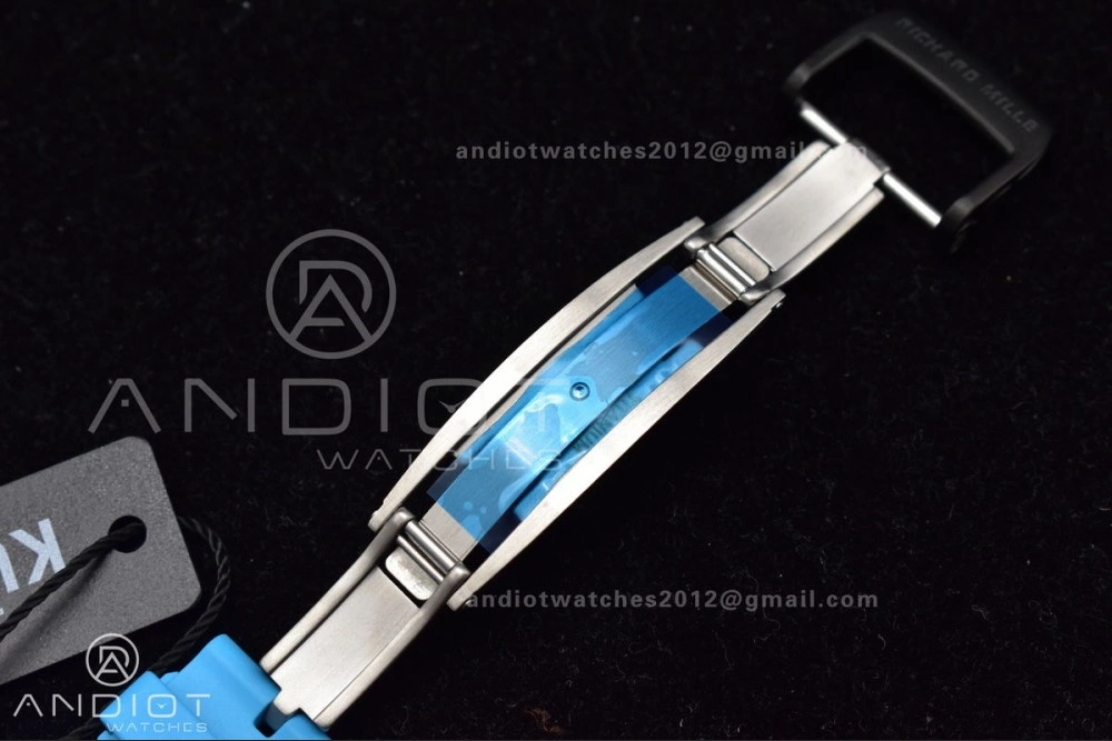 RM035-02 KUF Best Edition Skeleton Dial Red on Blue Rubber Strap MIYOTA Modern 1037