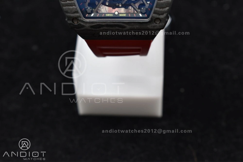 Durable RM035-02 NTPT ZF 1:1 Best Edition Skeleton Dial on Red Rubber Strap RMAL1 Super Clone V 1229