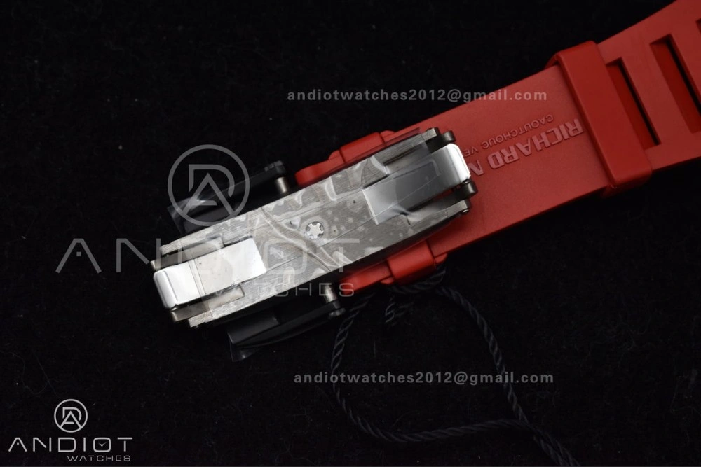 Durable RM035-02 NTPT ZF 1:1 Best Edition Skeleton Dial on Red Rubber Strap RMAL1 Super Clone V 1229